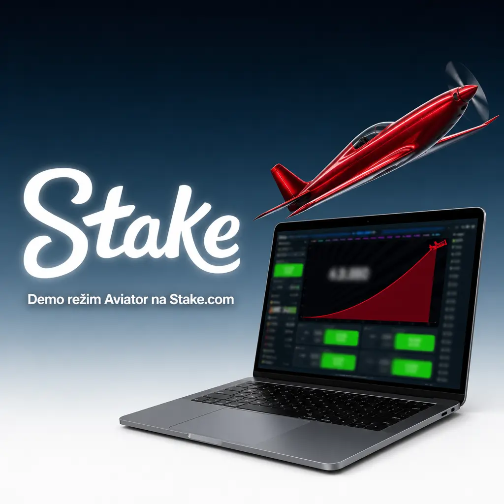 Demo režim hry Aviator na Stake.com s virtuálním kreditem, rostoucím násobitelem a tlačítkem Cash Out